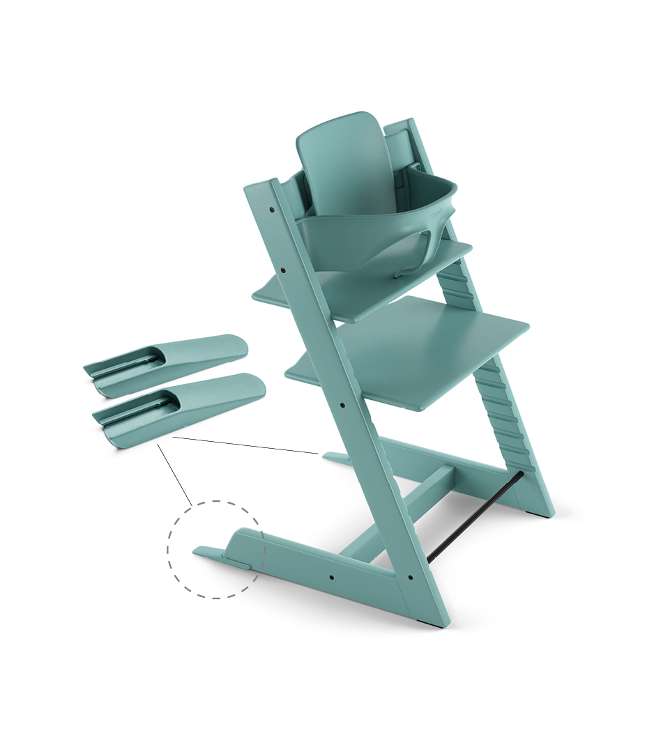 Tripp Trapp&reg; Chair Aqua Blue, Beech, with Baby Set.